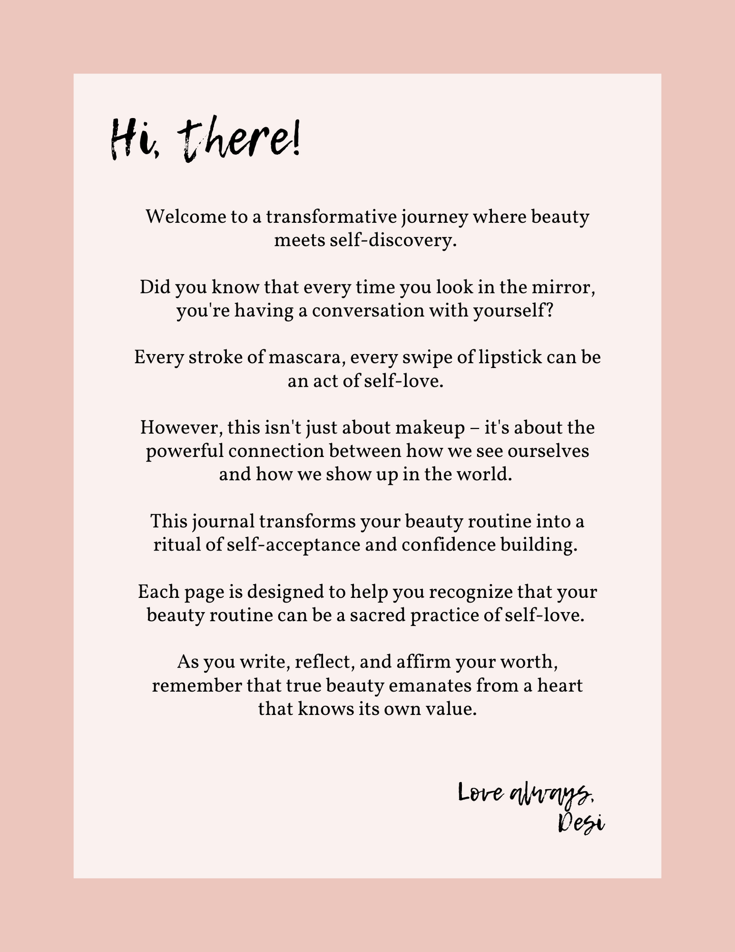 Makeup & Mantras Beauty Affirmation Journal (Digital Download)