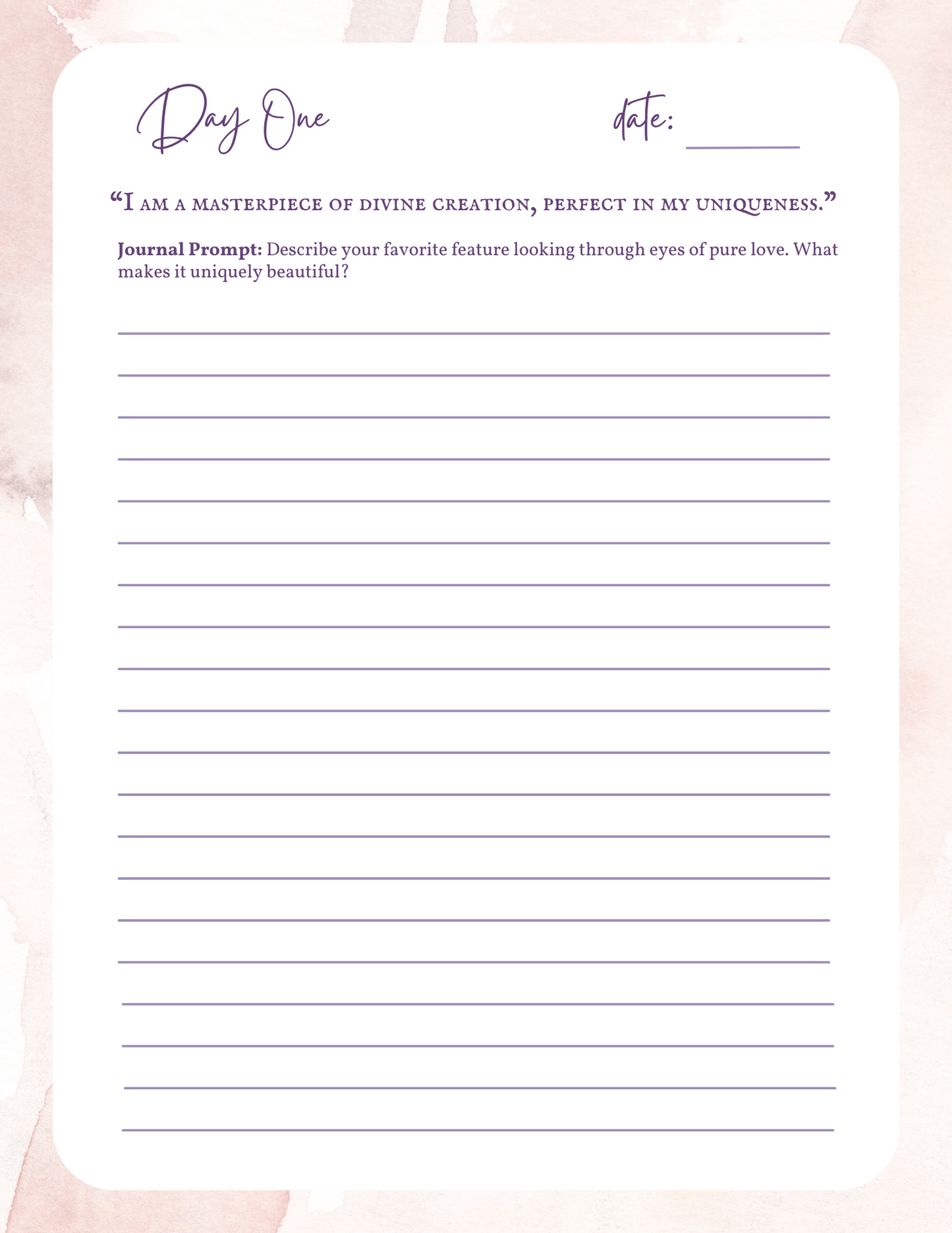 Makeup & Mantras Beauty Affirmation Journal (Digital Download)